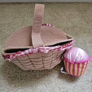 Build A Bear Picnic Basket Pink Cupcake‎ Food Accessory BAB Story Play Plush